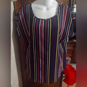 Size Large Striped Blouse Brand love j